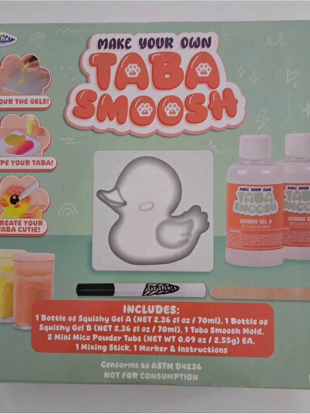 Make Your Own Taba Smoosh Duck DIY Squishy Kit – Grafix – Brand New 🐥✨